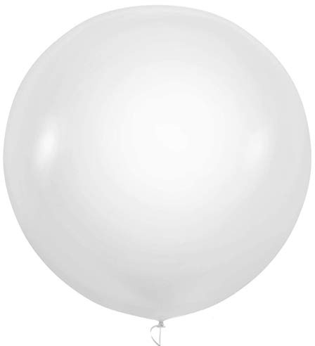 Happium - 91 cm gigantiska latex blandade färger ballonger paket med 6 (vit)