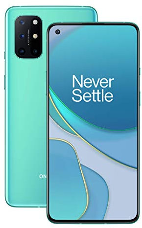 OnePlus 8T Smartphone 6.55 120 Hz FHD + Display Fluido, 8 GB di RAM + 128 GB di Spazio di Archiviazione, Quad Camera, 65 W Warp Charge, Dual SIM, 5G, Verde (Aquamarine Green) (Ricondizionato)