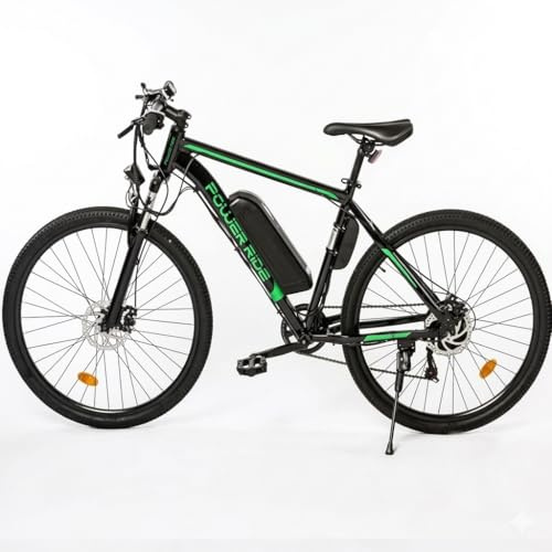 Power-Ride EAGLE Electric Mountain Bike Powerful 250W Ebike Motor, 27.5 Wheel, 19 Aluminum Frame, Speed 25km/H, 10.4AH Battery Mountains Bike for Adults 7 Speed TXZ500 Shimano Gear System