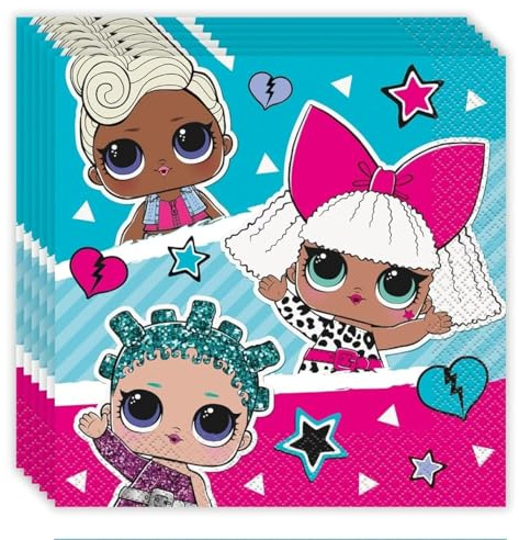 Servilletas de Papel - 16,5 cm - Fiesta LOL Surprise - Paquete de 16