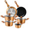 Topfset HOMELUX 10tlg Induktions Töpfe Set,Aluminiumguss Kochtopfset,Antihaftbeschichtung Pfannenset,Töpfe Set mit Deckel,PFOA frei Topfset Induktion für Induktion alle Herde,Kupfer