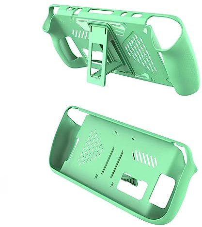 Kickstand Protective Case For Steam Deck Game Console TPU Protector Cover Skin Shell Game Machine Full Protection Sleeve Non-Slip (green)