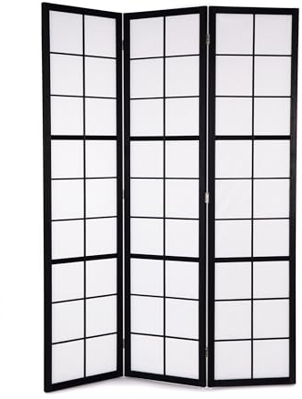 CREEDWOOD RAUMTEILER Loft | 3-teilig, 170x120 cm, Reispapier | Shoji Paravent, japanische Trennwand, Raumtrenner, Stellwand, Faltbarer Ankleide Sichtschutz, Faltwand