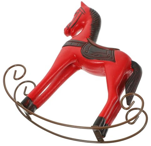 MUCKLILY Hölzernes Tischpferd Handbemalt Kleines Holzpferd Mit Glatter Oberfläche Desktop Deko Ornament Für Wohnzimmer Büro Schlafzimmer Geschenk