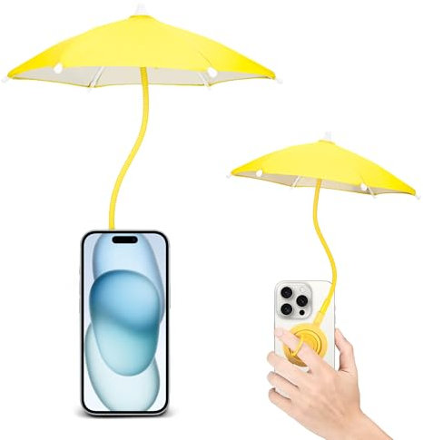 Magnetic Cell Phone Umbrella for Sun,Universal Cute Phone Sunshade Shield Cover with 360°Adjustable & Rotatable Phone Ring,Outdoor Anti-reflective Phone Sun Visor for Magsafe Cell Phone/Android/Kindle