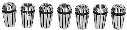 Chuck, 7Pcs Spring Collet Set Mill Collets for Clamping Bits 1.0mm-7.0mm, Spring Steel, ER Tool Holders, Extension Rod Nuts, Reamer Tools, Tolerance ±0.01mm