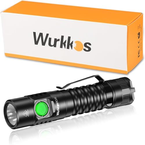 Wurkkos FC11C LED-ficklampa, superljus 1 300 lumen 4000 K 90CRI, 519A pärla USB C uppladdningsbar | Ljus LED-ficklampa, CRI 90, 519A ljuschip, USB-C uppladdningsbar, 5000 mAh batteri