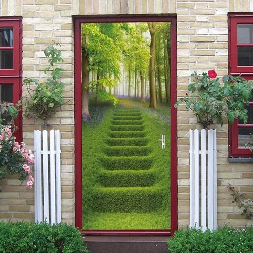3D Türtapete Selbstklebend 90 X 200 Cm Diy Wandbild Pvc Wasserdicht Pvc Türtattoos Türposter Türaufkleber Fototapete Türfolie Für Tür,Wohnzimmer,Schlafzimmer,Küche Toilette -217043-5597