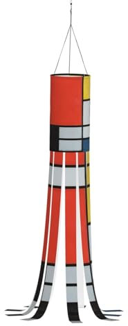 Zusammensetzung in rot, gelb, blau und schwarz, Geister-Windsack-Flagge, 101,6 cm, Halloween-Outdoor-Windsack-Flagge, für Hof, Terrasse, Garten