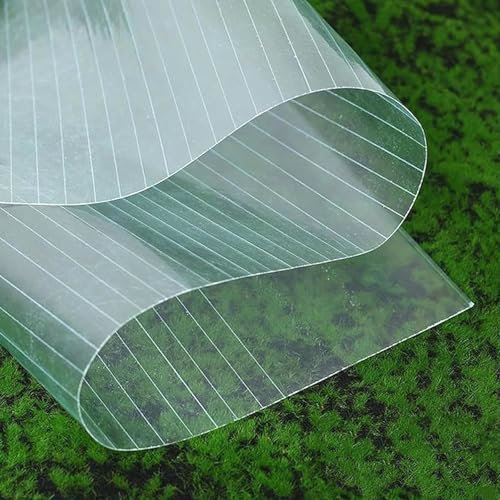 ZHUOZ1T Dachplatte 1,2mm Glasfaserplatte,Polycarbonat UV-beständig Klar Gewächshaus Platten Stegplatten,Ersatz Verkleidungspaneele,Für Wintergarten,Carport,Terrasse (1,2m x 3m)