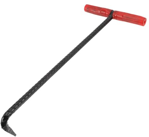 Amosfun Gancio Per Porta Tapparella Strumento Di Aggancio Estrattore Di Tombini Di Sollevamento Strumento Per Tombino Di Scarico Mano Uncinata Acciaio Black