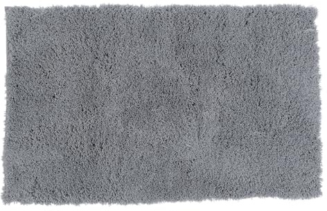 CB Home & Style Badematte Badteppich Badvorleger flauschig Duschmatte Duschteppich Antirutschmatte Badewannenmatte (Grau, 70x120cm)