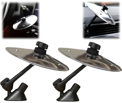 Crash-Becken für das Auto, Crash-Becken für die Lüftung des Autos, Mini-Becken mit Clip, Crash Cymbals Air Vent (Silber, 2 Stück)