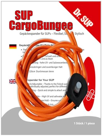Dr. SUP - SUP CargoBungee - SUP Gepäckgummi zum Nachrüsten BZW. Erneuern in vielen Farben, Farbe:Crazy orange