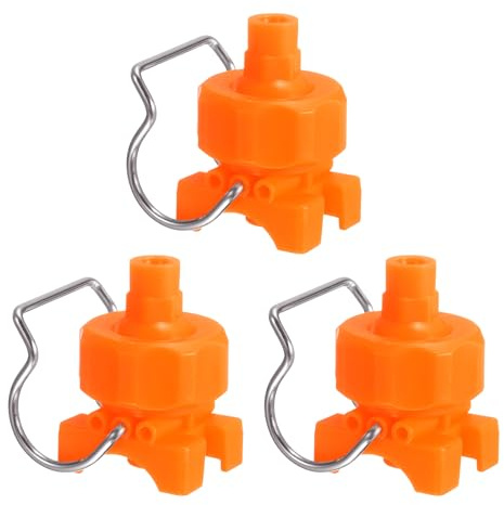 sourcing map Sprühdüse mit Clip, verstellbare Sprinkler-Bewässerung, flache Kegelklemmdüse, passend für 25 mm Schlauch für Autowäsche, Chemikaliensprühen, 3 Stück
