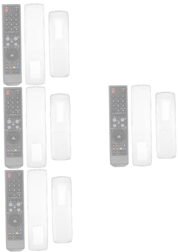BESPORTBLE Ensemble De 3 Housses De Protection Universelles en Silicone Transparent pour Télécommandes De TV Et Climatiseur - Accessoires Pratiques Et Esthétiques pour Protéger Vos