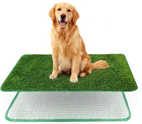 Prato artificiale per cani, per esterni, 71 x 46 cm, riutilizzabile, altamente permeabile, morbido, durevole, per cani, balcone, casa, appartamento, prato, decorazione