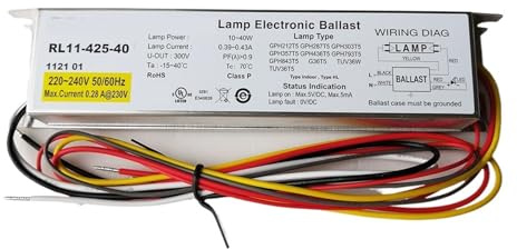 reattore elettronico RL11-425-40 Alimentatori elettronici for lampade IP64 10-40W for lampade T5