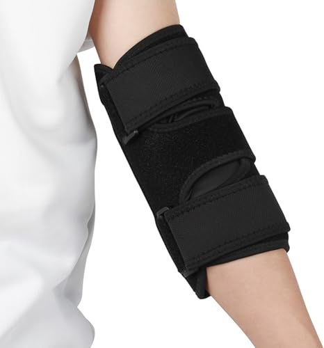 Beimus Protector de codo transpirable con férula para golfistas, protector de brazo de tenis para gimnasio, entrenamientos, protector ajustable
