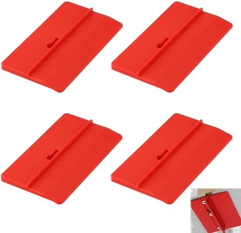 KOOLEVER 4 Pack Drywall Plasterboard Fixing Tool, Plasterboard Props, Ceiling Positioning Drywall Tools, Red PVC Panel Holder for Ceiling Mounting and Fixing