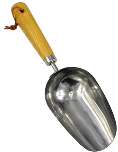 GALPADA Pelle de Jardin Multifonction en Acier Inoxydable Argenté, Outil Portable avec Œillet, pour Jardinage en Extérieur et Entretien du Jardin