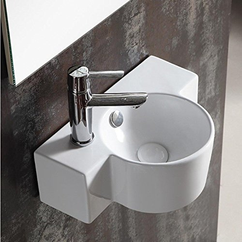 Lave main asymétrique 40x28cm Céramique, Pool