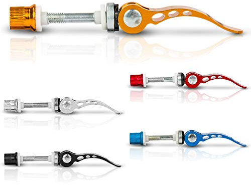 Drahtesel - Cierre rápido para tija de sillín de Bicicleta (6 x 55 mm, Aluminio), Color Dorado