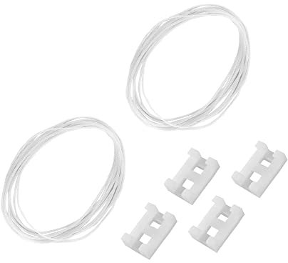 Victoria M. Seil-Set für Indiva Plissees Plisseerollos Plissee-Zubehör, 2 x Stoffführungsseile à 250 cm, 4 Seilbremsen, Weiß