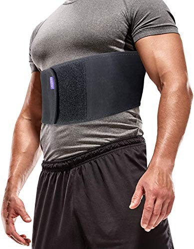 Ceinture Thoracique par Everyday Medical I Bandage de Compression des Côtes au Fibre De Charbon De Bambou I Support des Côtes pour Hommes et Femmes I Broken Ribs Support Brace I Rib Belt I XXL/2XL
