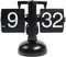mooas Flip Desk Clock (Black), Retro Vintage Design Auto Flip Desk/Table Clock Large Number Battery Powered Internal Gear Operated Home Décor Ideal for Home Office School Hotel Café