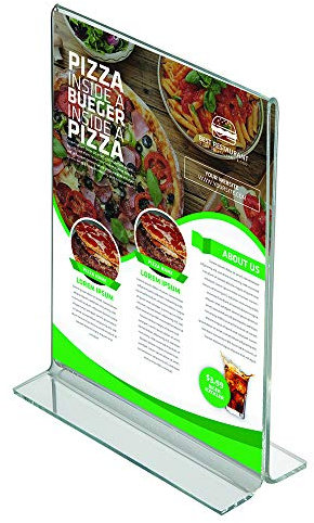 DISPLAY SALES T-Aufsteller (30 St.) aus Acryl Tischaufsteller DIN A5 Hochformat transparent