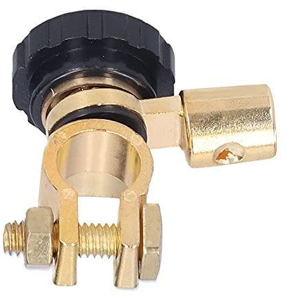 KIMISS Batterietrennschalter, 17mm Batterieklemmenschalter Anti-Diebstahl Universal für Autoboot Kleine Yacht RV Truck(B(Schwarz）)