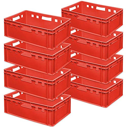 BRB 8x Fleischkasten E2, rot, LxBxH 600x400x200 mm