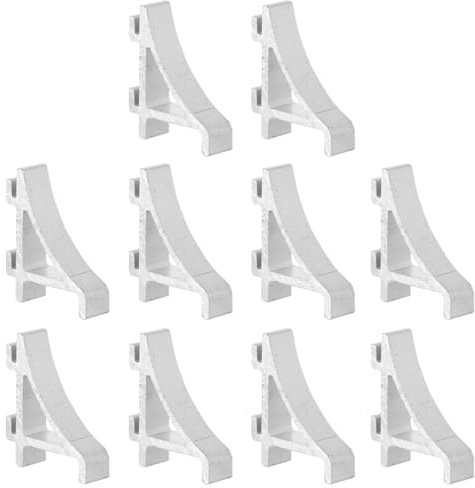Angoily 10Pcs Stainless Steel Fridge Shelf Clips Hooks Freezer Rack Brackets Support Replacement Parts for Refrigerator and Cooler Shelves 1.1X0.9X0.3 Inch