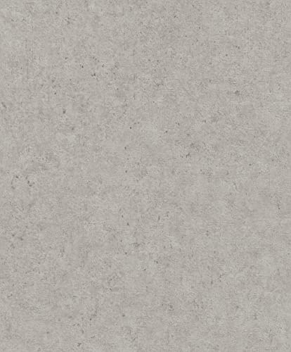 Rasch Tapeten 520866 - Graue Vliestapete mit Betonoptik aus der Kollektion Concrete - 10,05m x 0,53m (LxB)