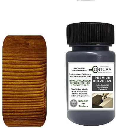 Holzbeize Pinselflasche 50ml. Beizprobe Retuschier Beize Reparaturflasche Holz Tischler Farbe Farbbeize Wasserbeize (Kirschbaum Antik)