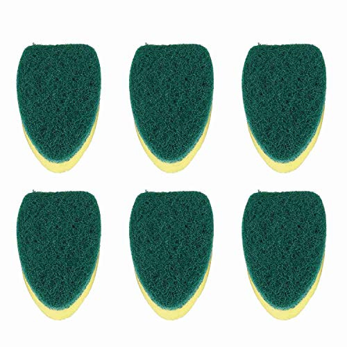Nvanvmm 6 Pack Dish Wand Refills Sponge Heads, Dish Wand Brush Replacement Sponge Dish Pads for Kitchen Cleaning Brush