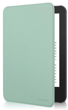 MoKo Hülle für 6 Neu Kindle (11. Generation, 2024/2022), Leichte Schutzhülle mit Auto Schlaf/Wach Funktion Smart Cover für Kindle 2024/2022 11. Generation e-Reader, Agaven Grün