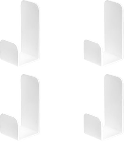 DABSTORY Handtuchhalter ohne bohren 4 Stück SET Klebehaken Badezimmer Haken für Handtücher Selbstklebend extra stark Handtuchhaken Wandhaken Mattes Finish Bademantelhaken Spültuchhalter Weiß