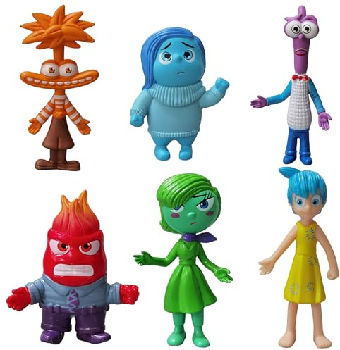 6pcs Insde Out Cake Topper， Insde Out Themed Birthday Party Decorations