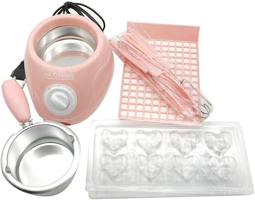 Set per fonduta di cioccolato, fonduta di formaggio, con accessori, kit per fonduta di formaggio, fai da te (rosa)