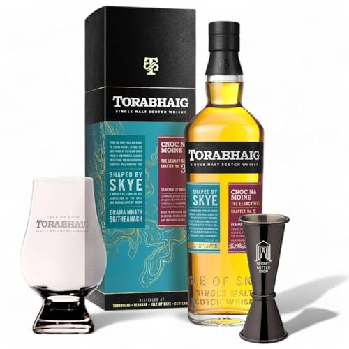Torabhaig Legacy Series Cnon Na Moine Single Malt Whisky Glass & Jigger Set 70cl
