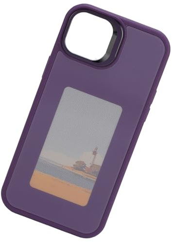 Naroote Ink Screen Phone Case, Mobile Phone Ink Case NFC Refreshing for 14Plus (Violet)