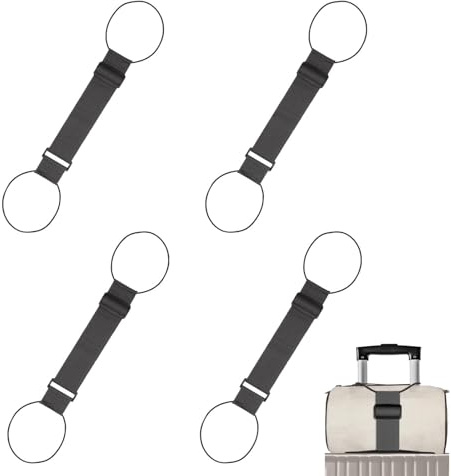 GVSS 4 Pièces Sangles de Fixation Élastiques pour Bagages 40cm, Luggage Connector Strap,Bag Luggage Strap,Sangle Valise Croisée,Sangle de Bagage Élastique,Idéal pour Voyages,Noir
