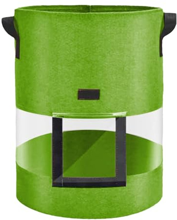 Générique Fioriera in tessuto, sacchetti per piantare in tessuto non tessuto, 35 x 30 cm, contenitori multiuso con manici, spazio visibile facile monitoraggio, forniture da giardino per verdure,