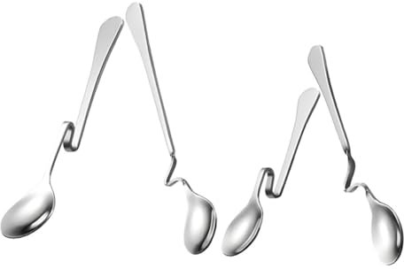 Amosfun 4piezas Cuchara Para y Postre Acero Inoxidable Mango Unidades Diseño Versátil