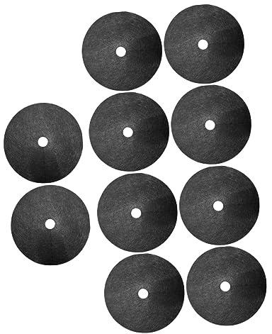 Toyvian Tessuto Controllo Erbacce Giardino 10 Pezzi, Telo Pacciamatura Traspirante per Frutteto e Aiuole, Diametro 32 Cm Foro Interno 4 Cm, Copertura Terreno Biodegradabile