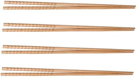 Palillos para Cocina , 4 Pares de Madera Extra Largos