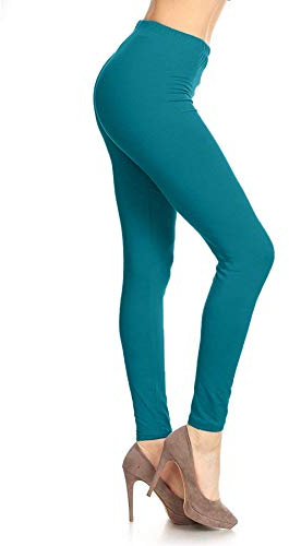Leggings Depot Women's Yoga Gym High Waist reg/Plus Solid and Printed Workout Capri Leggings Pants 16+Colors - Blue - One Size