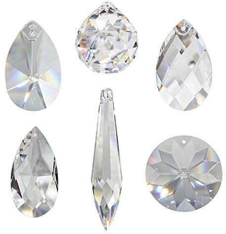 Kristall Sonnenfänger Set Theresa zum Aufhängen, 6 Kristall Elemente 30% Hochbleikristall